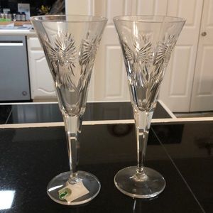 2 Waterford Crystal Champagne flutes
